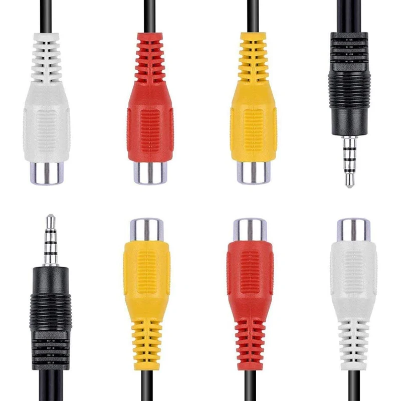 2 шт./упаковка удлинитель для аудиокабеля Padarsey 3 5 мм в RCA стерео аудио кабель папа