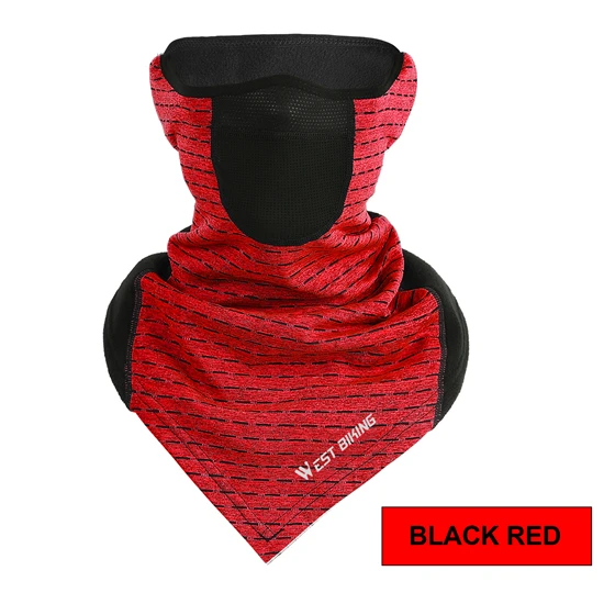 Triange Vent Red WEST BIKING, ветрозащитная велосипедная маска, теплый шарф, Балаклава, бархатная велосипедная маска для лица, для альпинизма, катания на лыжах, рыбалки, Зимняя Маска для лица - Цвет: Triange Vent Red