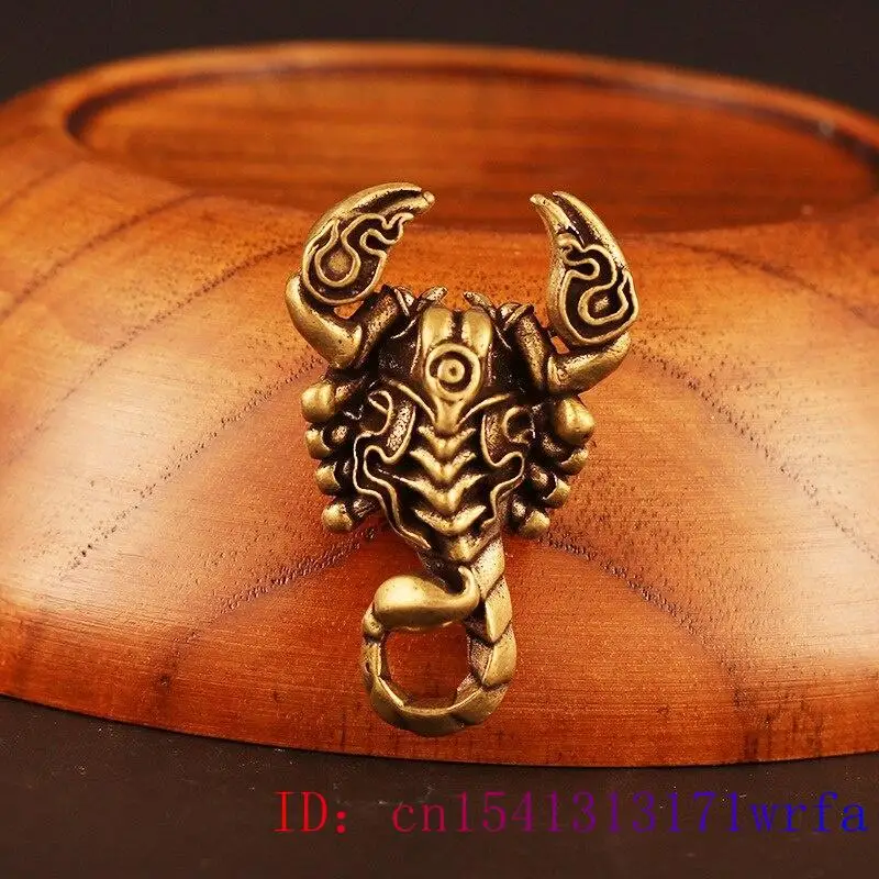 Латунные статуэтки Скорпион скульптуры брелки подарок телефон очаровательные