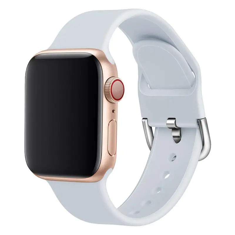 Cloud ash Спортивный силиконовый ремешок для apple watch 5 4 band 44 мм iwatch band 42 мм correa 38 мм pulseira apple watch 5 4 3 2 Браслет ремешок для часов - Цвет ремешка: Cloud ash