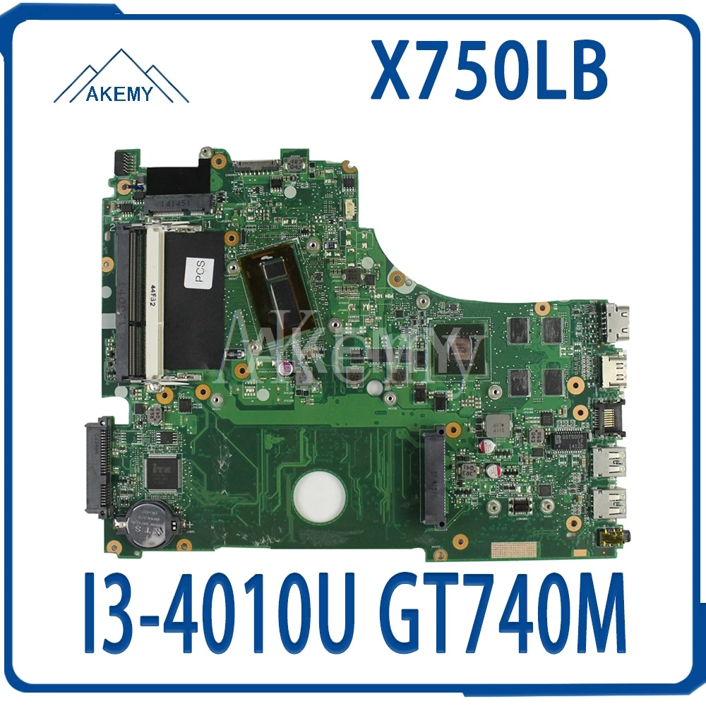 X750LB материнская плата I3 4010U CPU GT740M для For Asus X750 X750LN X750L ноутбука плата|Материнские