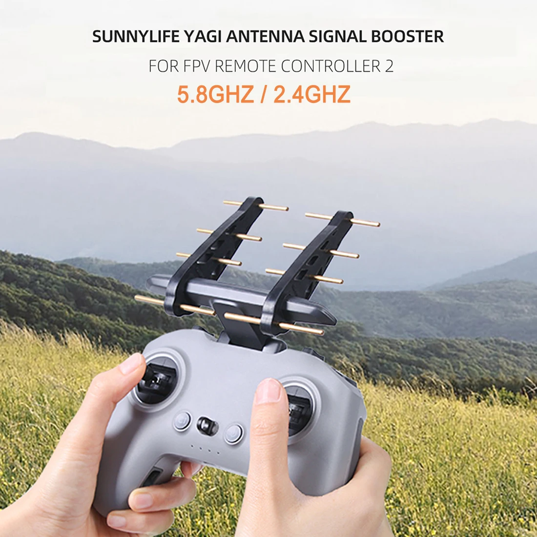 

2.4/5.8GHz Yagi Antenna Amplifier Drone Remote Control Signal Booster for DJI FPV Remote Control 2 Sports Cameras Accessories