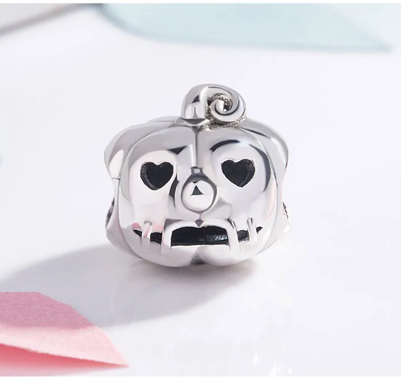 

100% 925 Sterling Silver Bead Lovely Pumpkin Beads For Halloween Fit Pandora Women Bracelet & Necklace Diy Jewelry