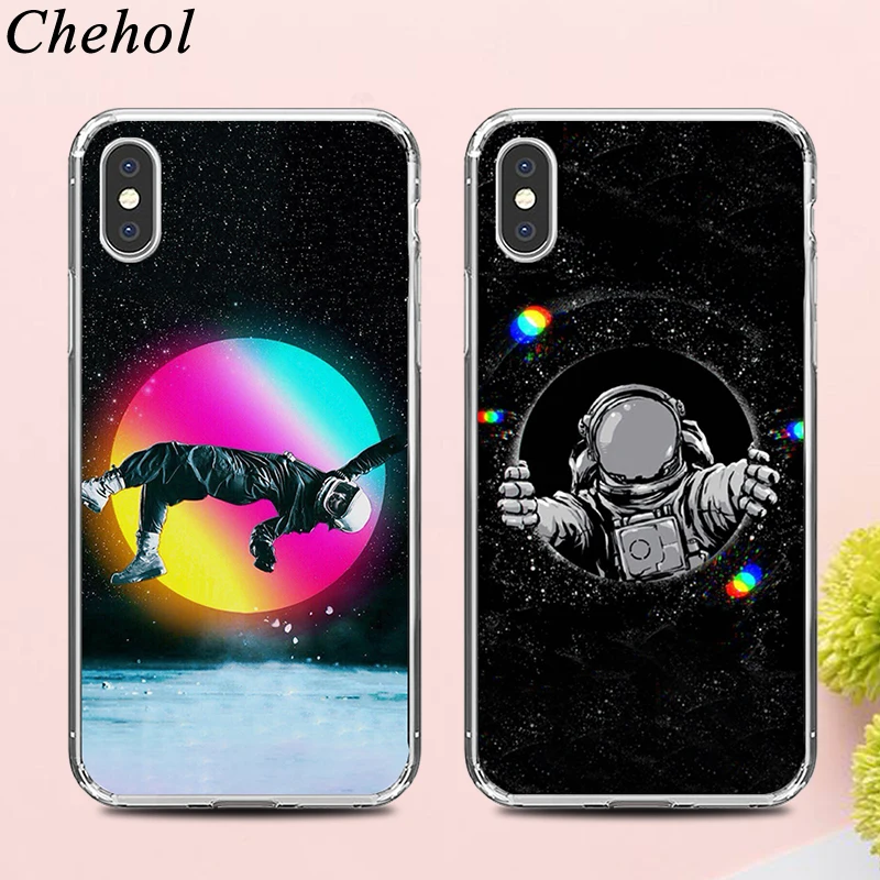 Модные чехлы для телефонов IPhone 11 8 7 6s Plus Pro X XS MAX XR Space Case Мягкий Силиконовый ТПУ