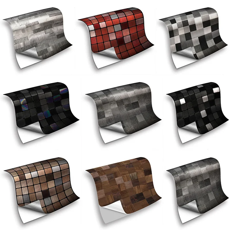 1/25 шт. металлическая серия корка и съемный мозаика настенная плитка наклейки