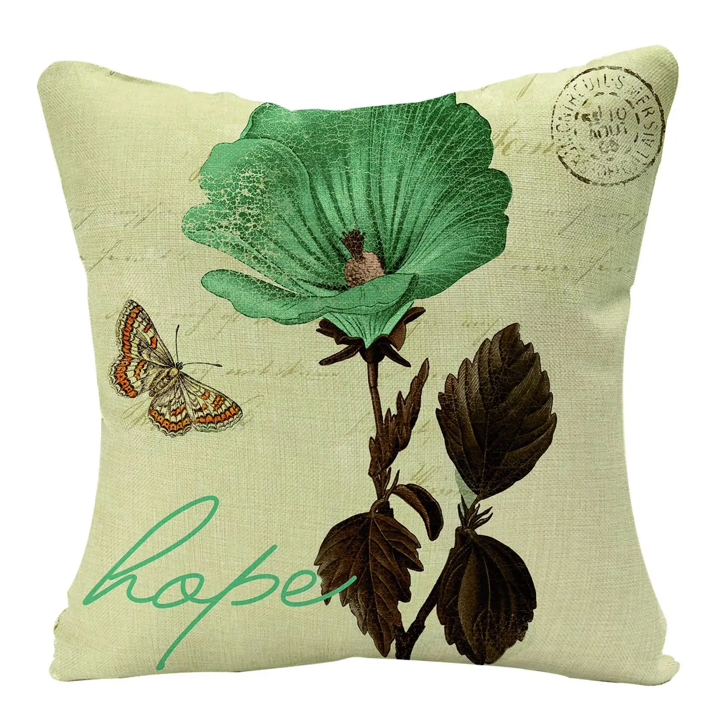 

Linen American Retro Flower Hugging Pillow Cover Sofa Home Pillow Cushion Cover pillow cases