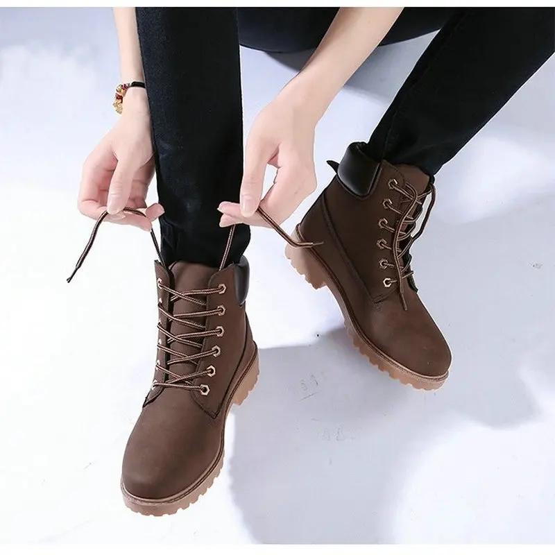 Осенне-зимние Новые мужские ботинки рабочие ретро мужская повседневная обувь на