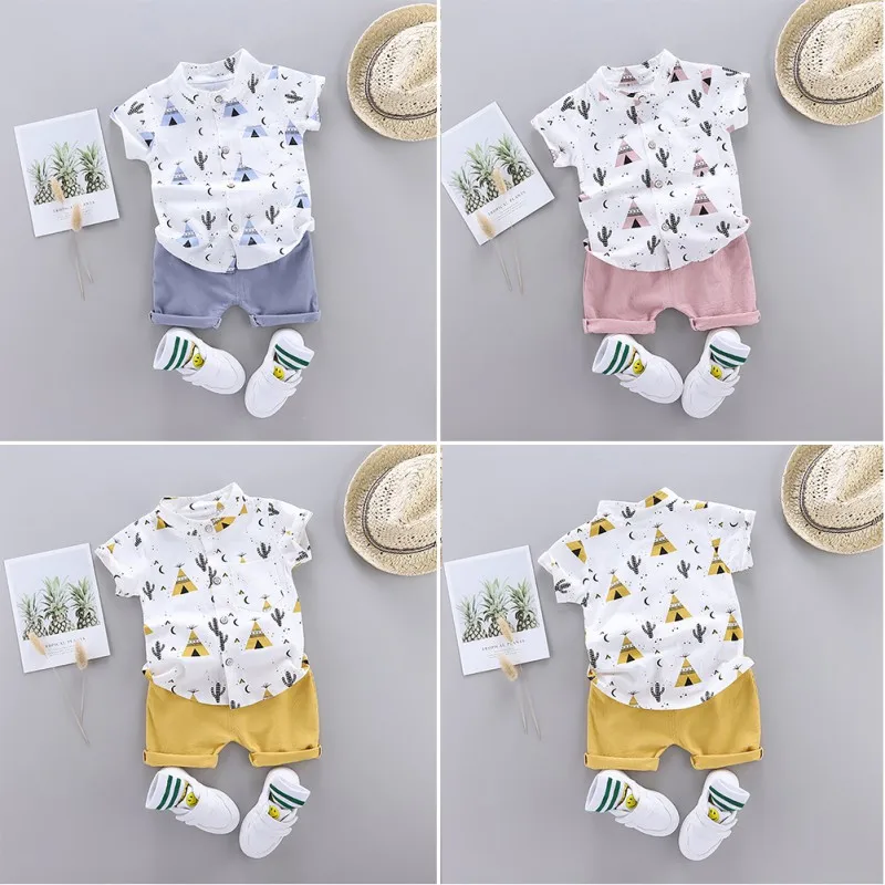 

Fashion Baby Boys clothing summer Children's Cute Clothes Sets T-shirt and Pants 2 piece Clothing sets kids outfits for summer