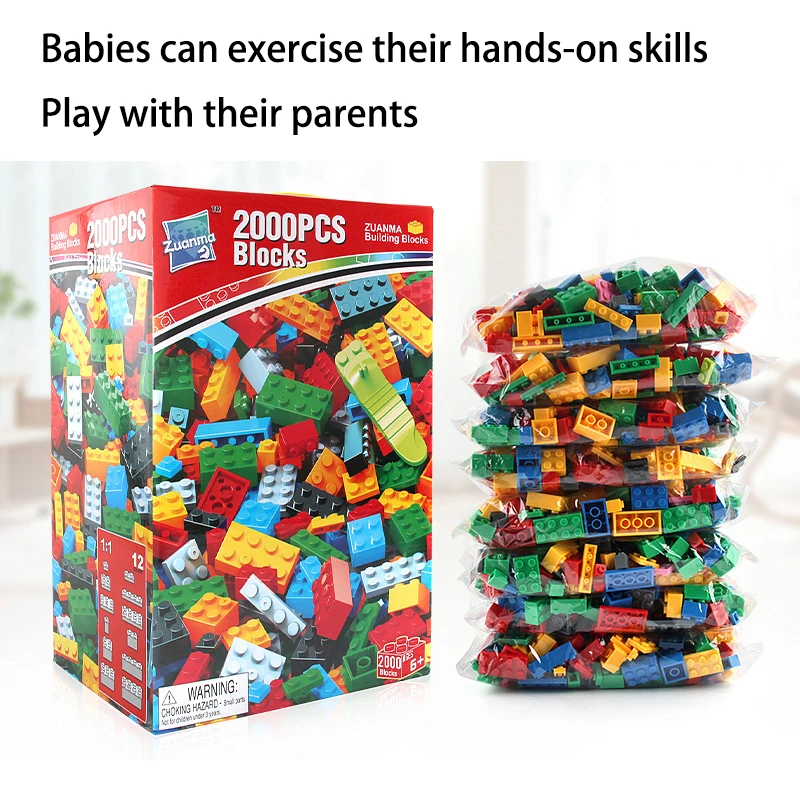 

2000 Pieces DIY Building Blocks Bulk Assembly Technic Creator Bricks Toys Sets Classic for Children