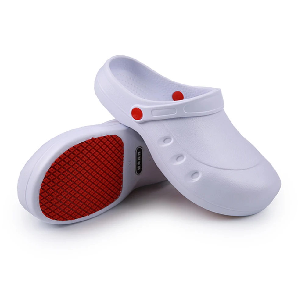 

Kitchen Work Shoes Non-slip Waterproof Oil-proof Black Steel Toe Caps Working Safety Chef Shoes Hotel Restaurant Cook Slippers
