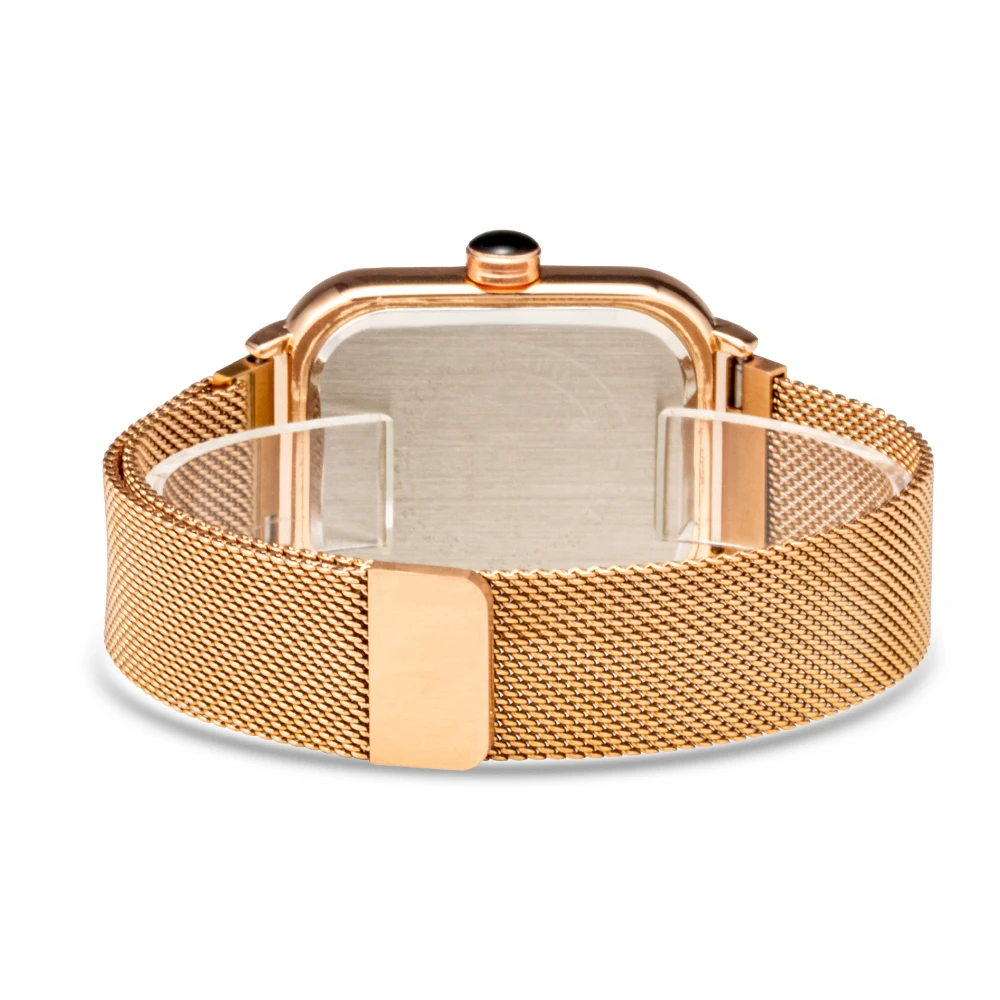 Модные квадратные женские кварцевые наручные часы мужские креативные магнитные