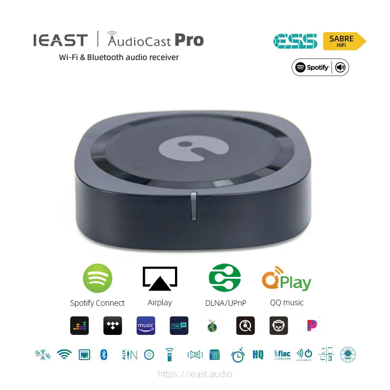 

IEAST AudioCast Pro M50 wireless WiFi audio receiver multi room airplay Bluetooth 5.0 music box hifi system spotify tidal pando