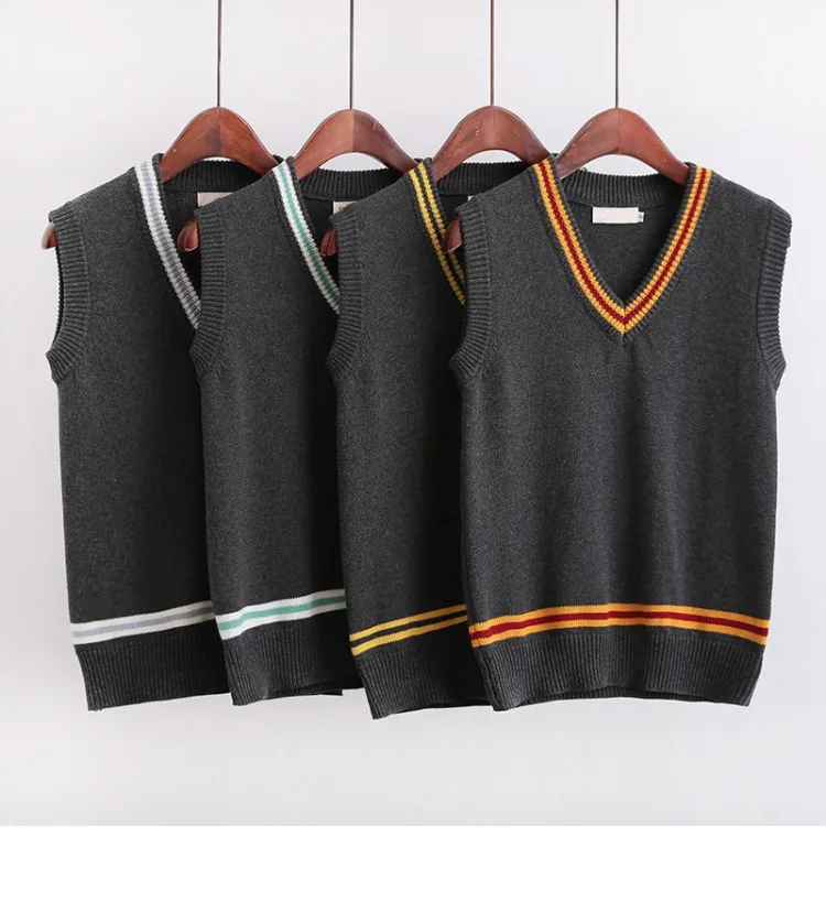 Свитер Гарри с V-образным вырезом костюм для косплея Гриффин Слизерин пуффендуй