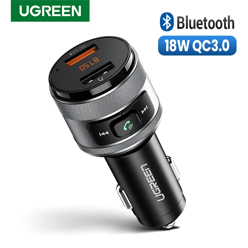 

Ugreen USB Car Charger FM Transmitter QC 3.0 Car Charging Fast Charger QC3.0 Charger for Xiaomi Samsung iPhone Quick 3.0 Charge