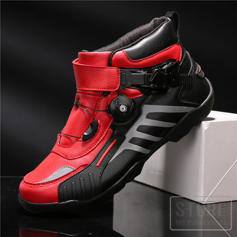 Новые мотоциклетные ботинки мужские дышащие мотоциклетная обувь Hombre байкерские