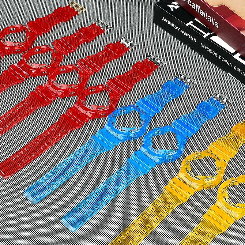 

Colorful Transparent Resin Fashion Watch Band And Watchcase For G-SHOCK GD/GA110/GLS-100/120