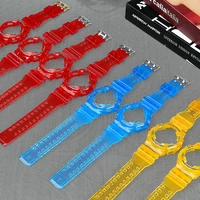 colorful transparent resin fashion watch band and watchcase for g shock gdga110gls 100120
