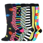 7 пар мужские женские мужские Компрессионные носки Длинные Чулки дышащие спортивные носки цветные носки для бега велосипеда футбола баскетбола Sokcs