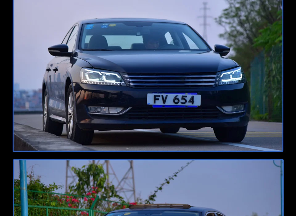 Фары для VW Passat B7 2011- DRL дневные ходовые огни Светодиодный Биксеноновая лампа Противотуманные фары тюнинг автомобильные аксессуары