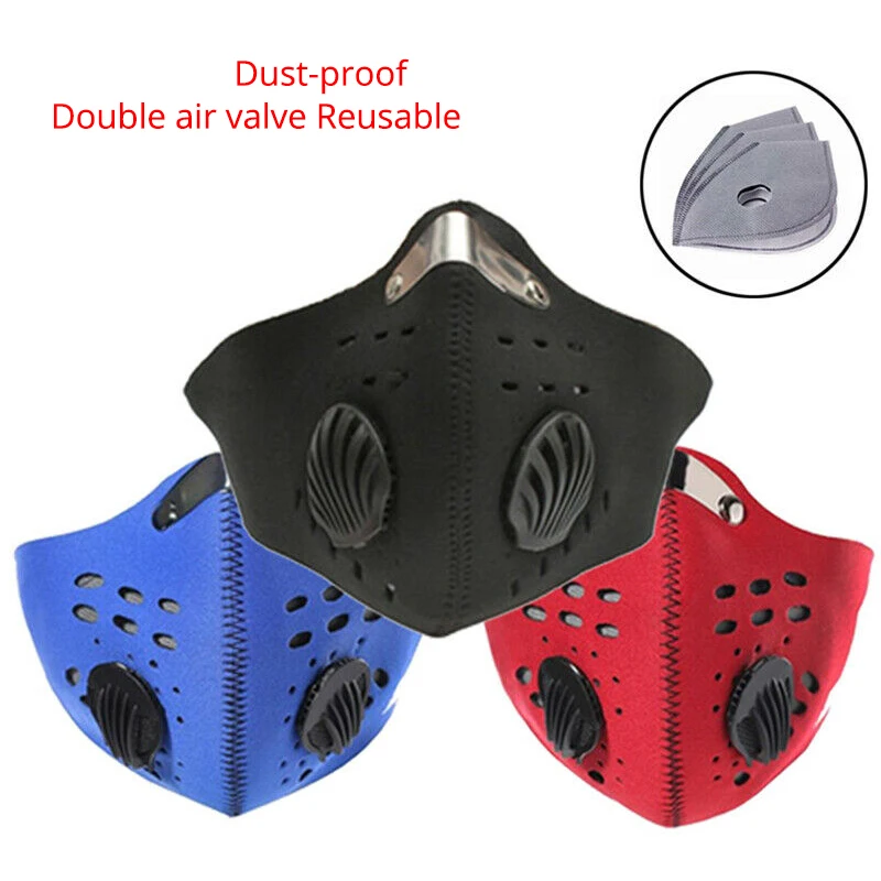 Маска с активированным углем PM2.5 2 шт.|Маска для велоспорта| |