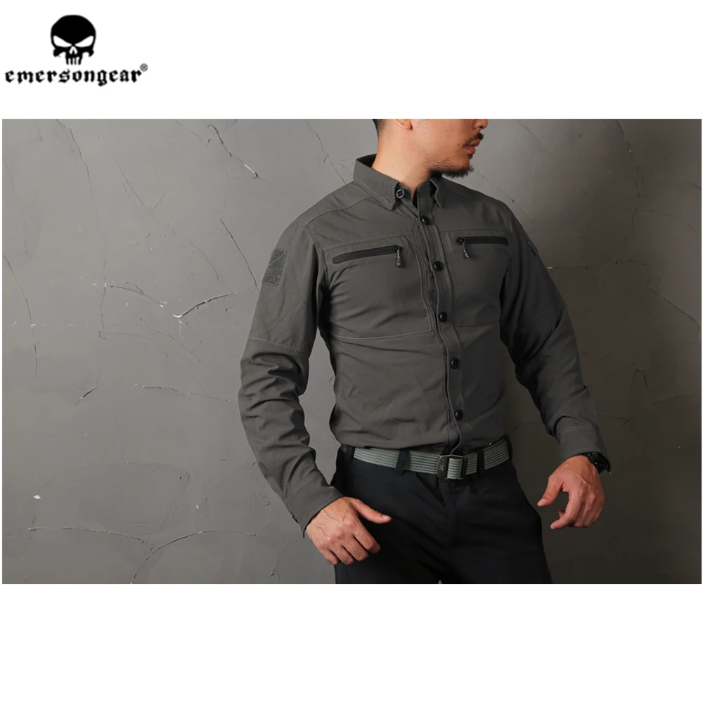 Emersongear Мужская рубашка с синей этикеткой Защитная тактическая растягивающаяся