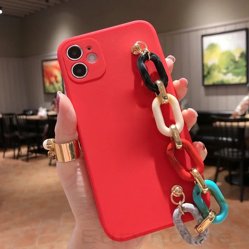 Чехол для телефона с браслетом Oneplus 9 Pro One Plus 8 7 7T противоударный мягкий