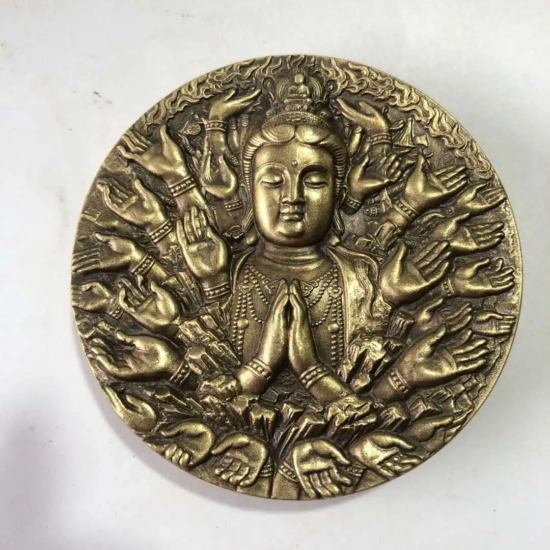 Уплотнение из чистой меди для тысяч рук Guanyin рельефное медное уплотнение