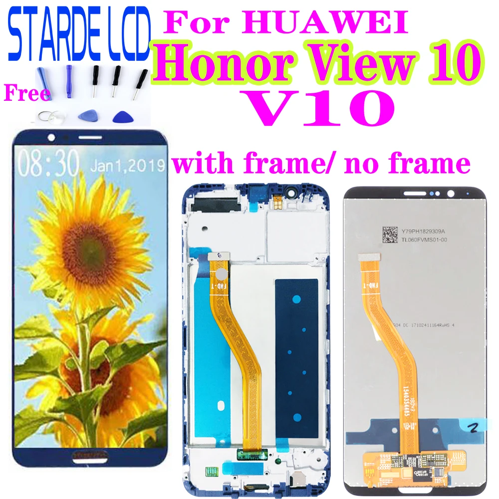 Оригинальный жк дисплей V10 для Huawei сенсорный экран View 10 с рамкой дигитайзер