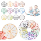 12 шт., детские пластиковые математические пронумерованные круги