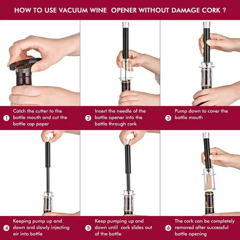2019 4 шт. открывалка для бутылок красного вина удалитель пробки воздушный насос