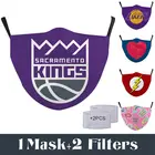 Маска для лица с логотипом супергероя баскетбольной команды, многоразовая маска, тканевые маски от пыли, эластичные ушные петли, защитные маски, знак, символ