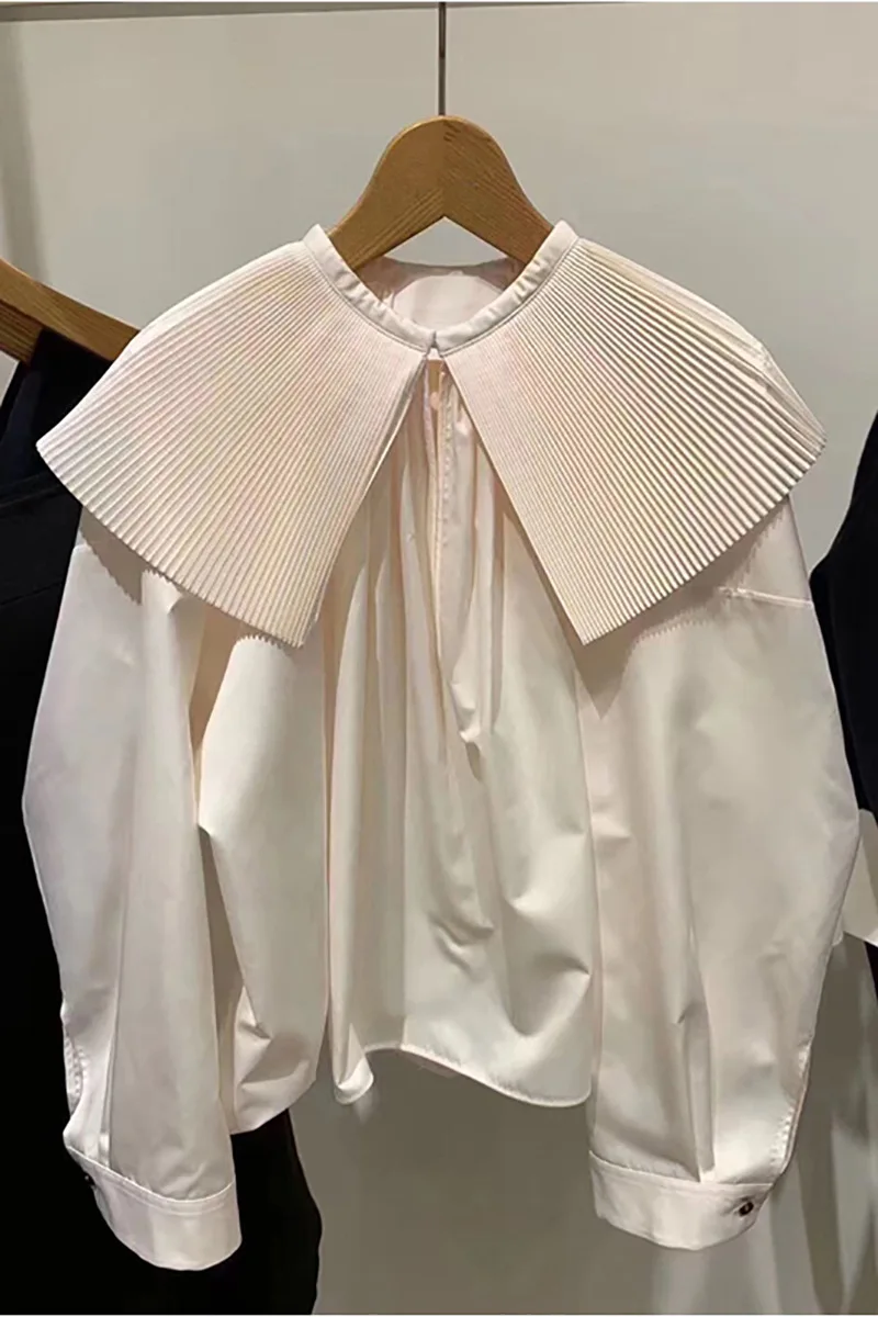 

Korean 2020 Autumn Blouses & Shirts New Women's Doll Collar Shirts Office Ladies Fall Fashion Solid Elegant Blouse Blusas Mujer
