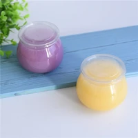 50pcs high quality 180ml ice cream cup handmade diy baking package pudding jelly yogurt fruit dessert plastic cups with lids
