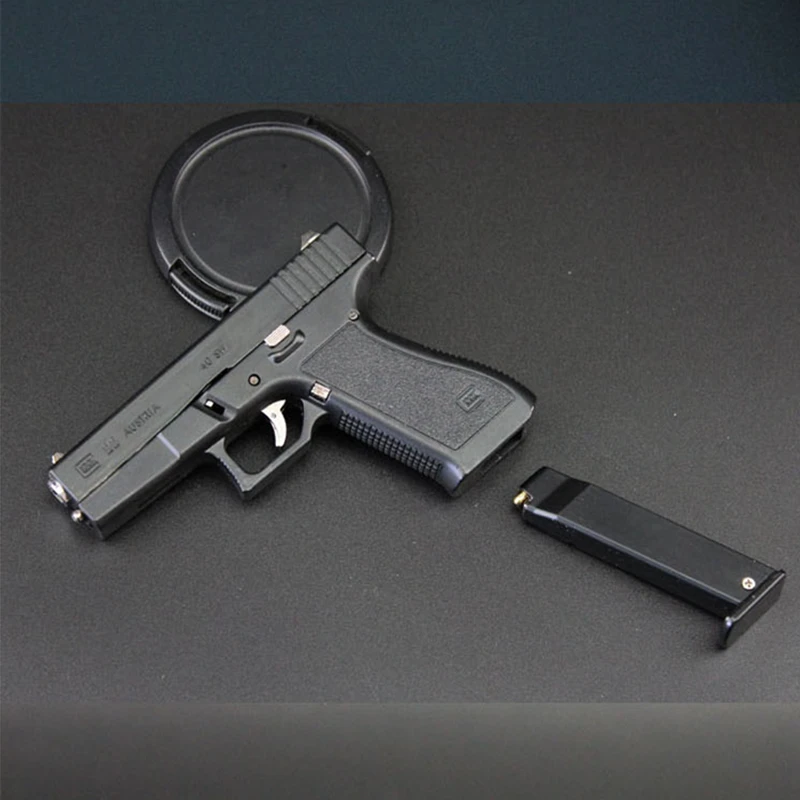 Llavero en miniatura de pistola Glock 22, modelo 1:2, 05, carcasa de Metal completa, lanzamiento de aleaci&oacute;n, regalo de cumplea&ntilde;os favorito de ni&ntilde;o, novedad de 2021-4