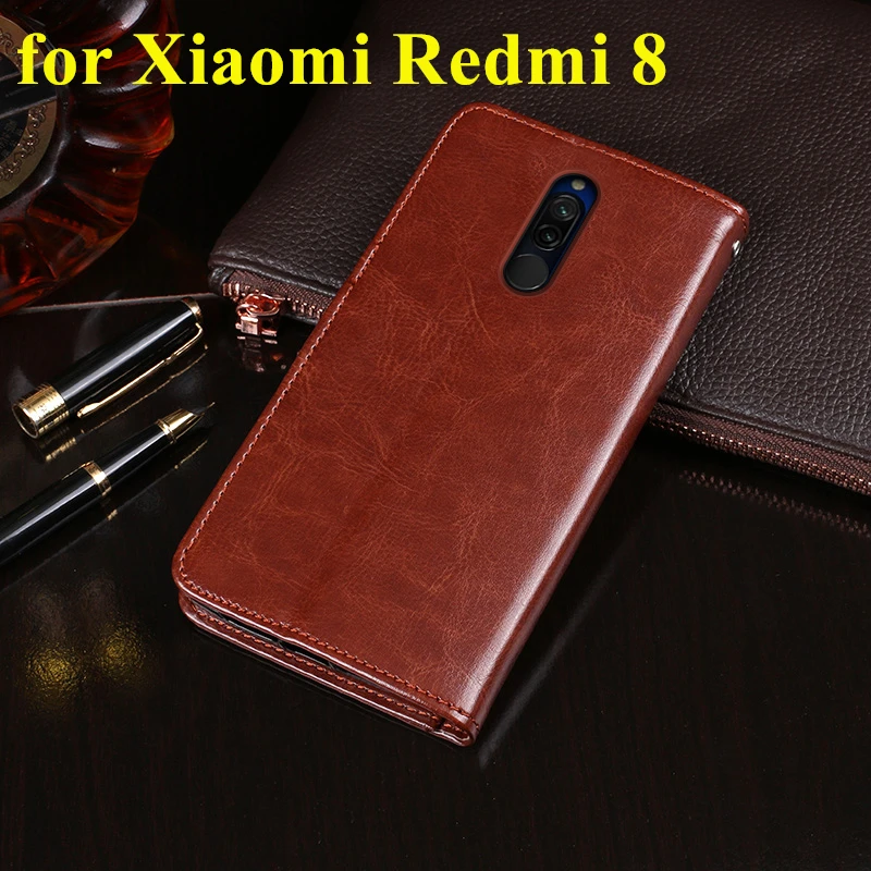 Чехол с держателем для карт Xiaomi Redmi 8 Hongmi8 Red mi 8A чехол из искусственной кожи
