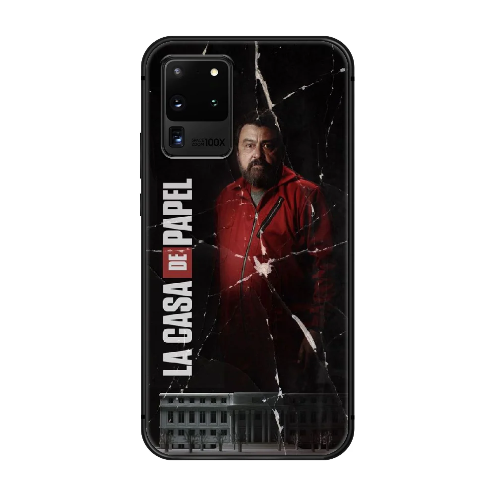 

La casa de papel Banknote house Film Phone Case cover hull For SamSung Galaxy S 6 7 8 9 10 20 Plus Edge E 5G Lite black cover