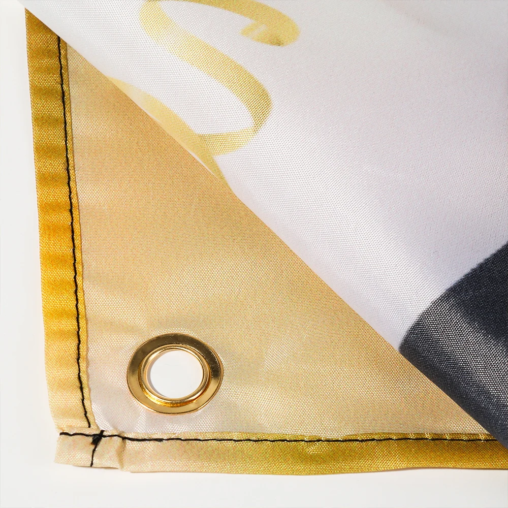 

110x180cm Birthday party decoration background cloth black gold series birthday photo decoration Polyester banner hanging flag