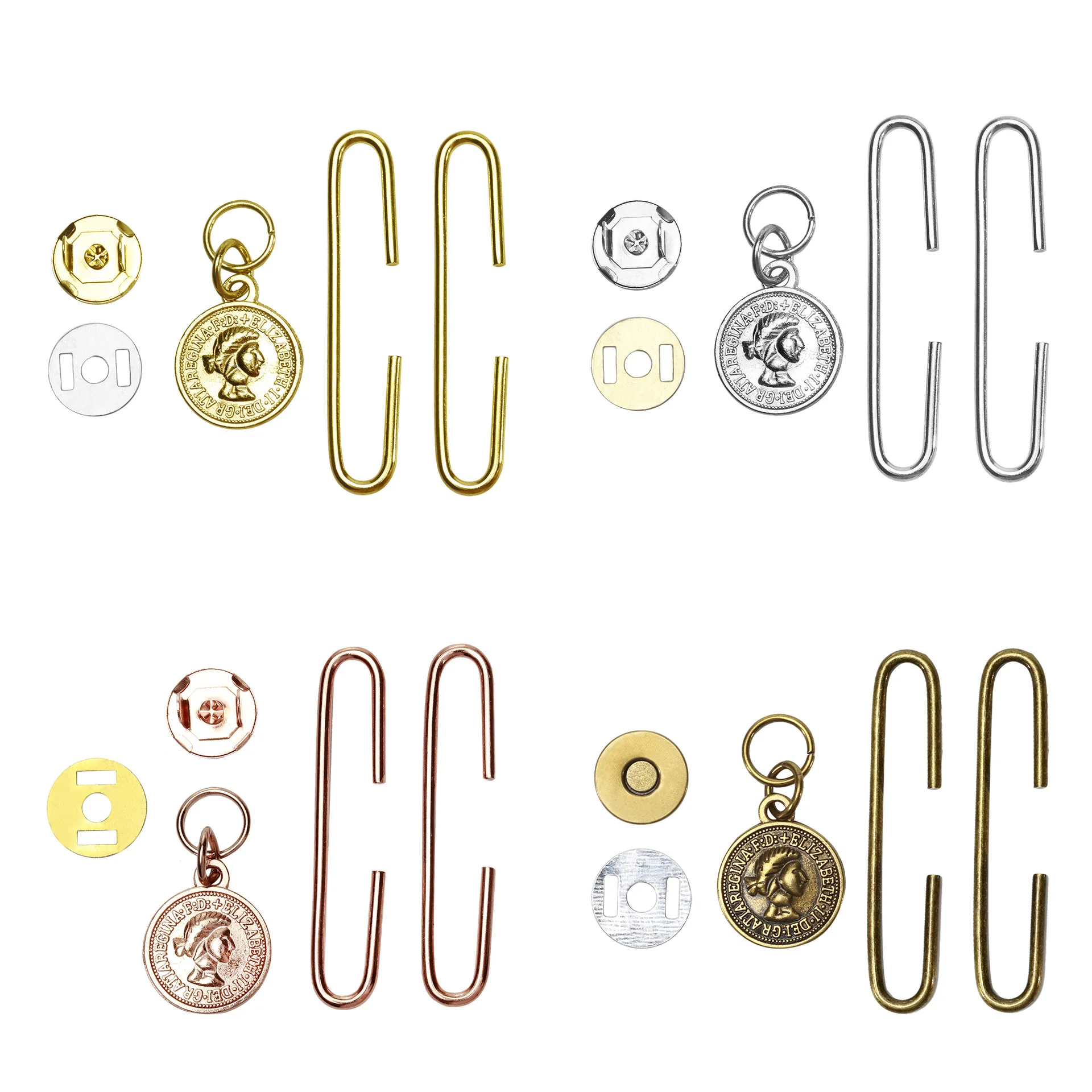 

15PCS New Design Antique Bronze Silver Rose Golden DIY Metal Purse Frames C Shape Coin Bag Accessory