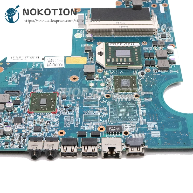 Материнская плата NOKOTION 597674-001 для ноутбука HP CQ62 G62 разъем S1 DDR3 с бесплатным