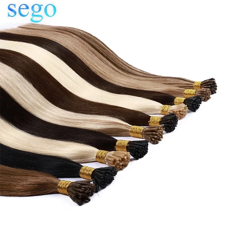 

SEGO 1 г/локон 50 г прямые волосы Remy наращивание волос кератиновые капсулы натуральные предварительно скрепленные волосы