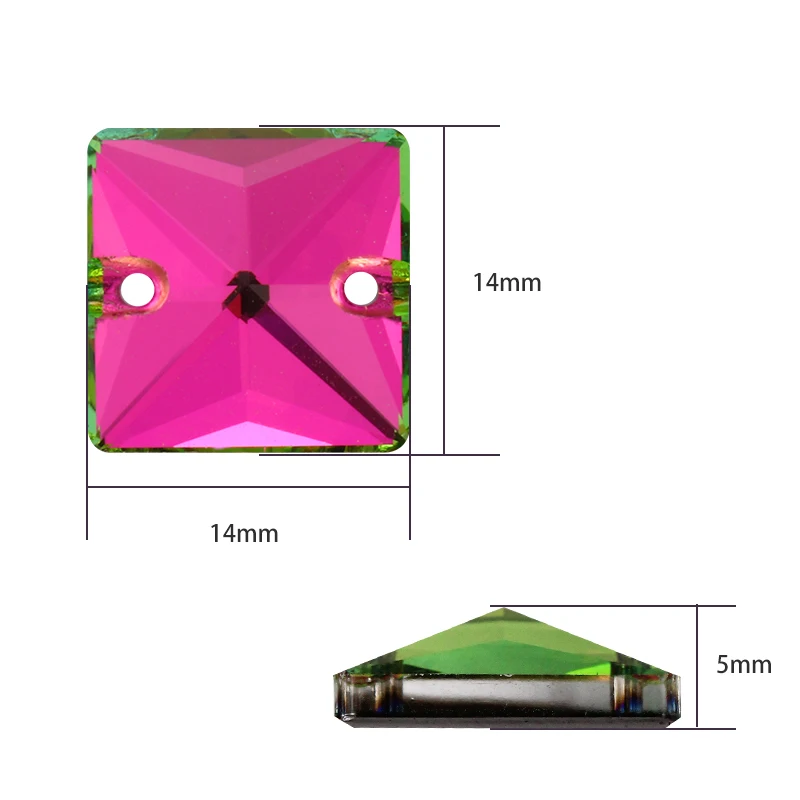 Блестящие квадратные Стразы для пришивания принцессы всех размеров модные