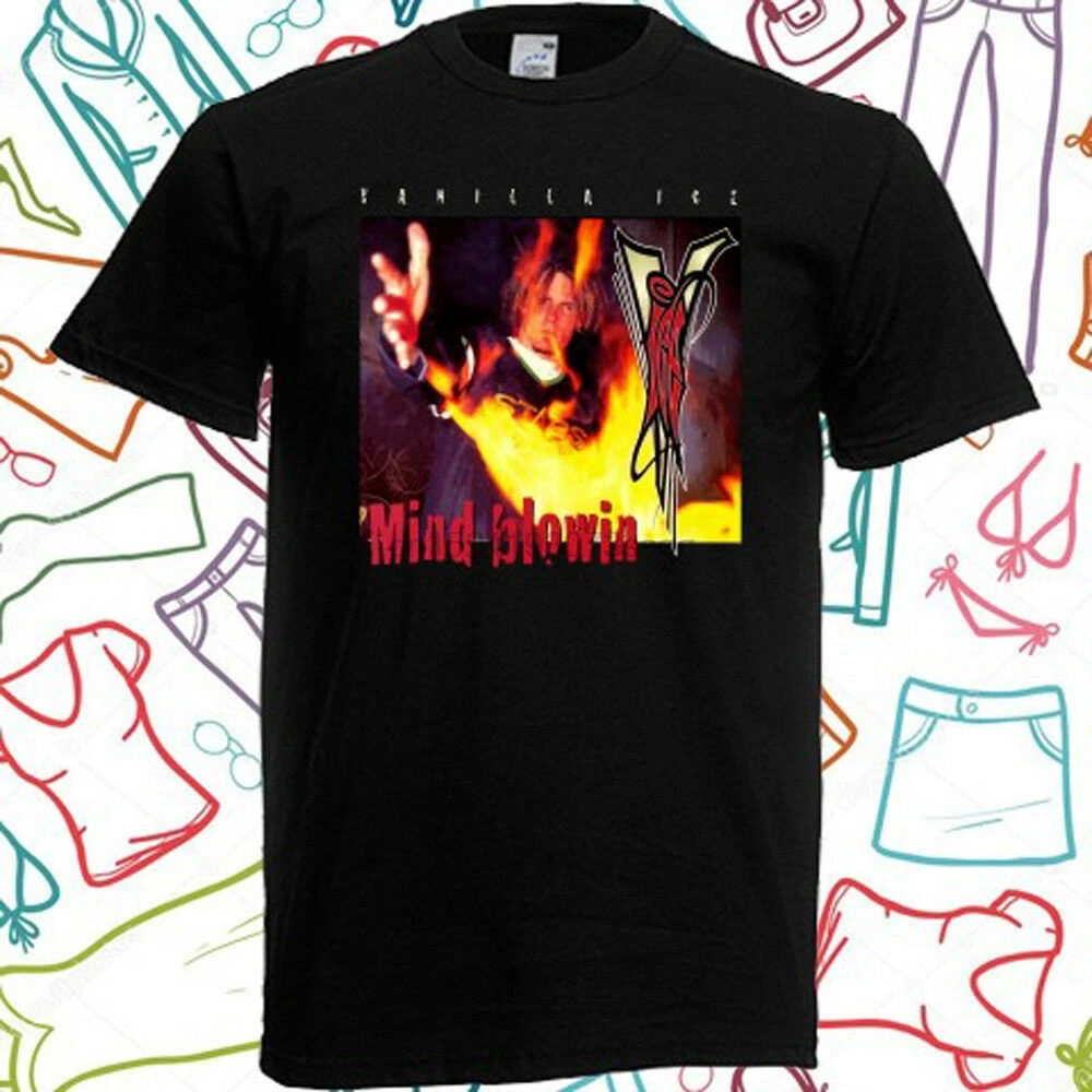 

Vanilla Ice Mind Blowing Hip Hop Size S to Mens Black T-Shirt 3XL