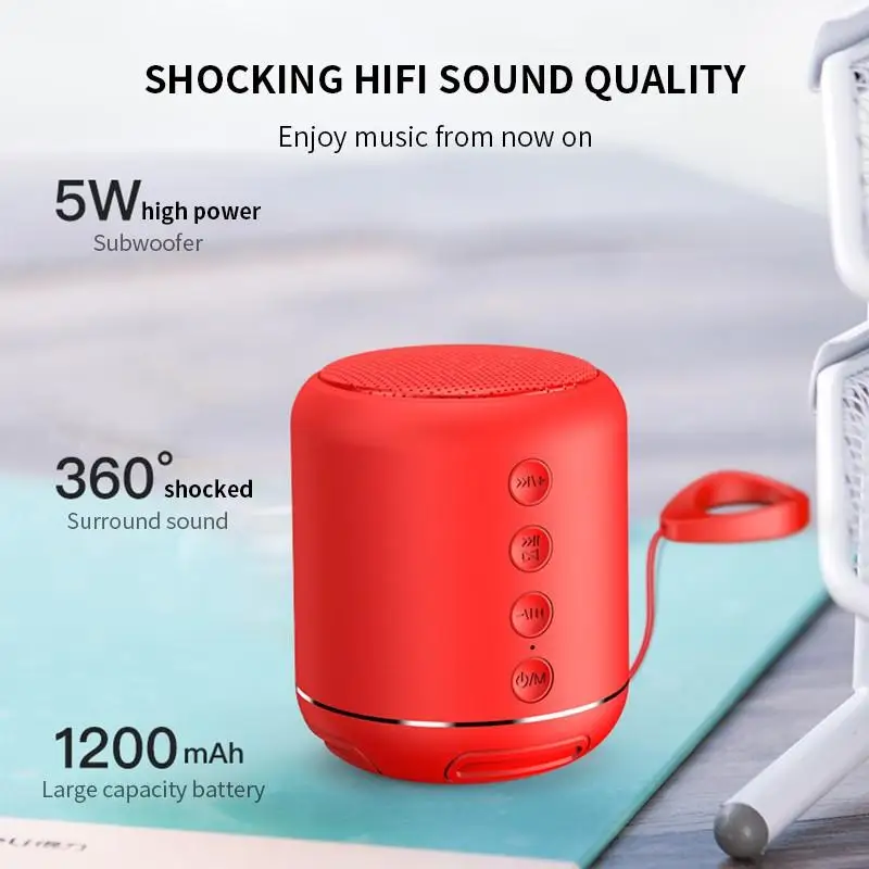 Y7 Wireless Bluetooth 4.2 Speaker IPX5 Waterproof FM Radio Hifi Portable Stereo Music Surround Outdoor Support TF Card | Электроника