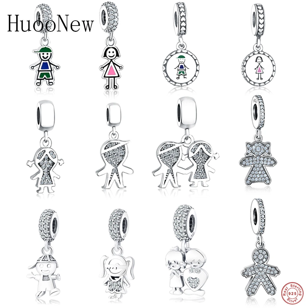 Паве прозрачный Циркон Мальчик девушка любовь бусины Висячие подходят