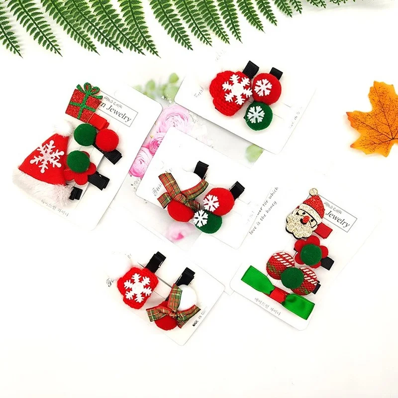 

Children's Simple Santa Claus Christmas Hat Hairpin Princess Hairpin Clip Headdress Women's Hairpin Jewelry