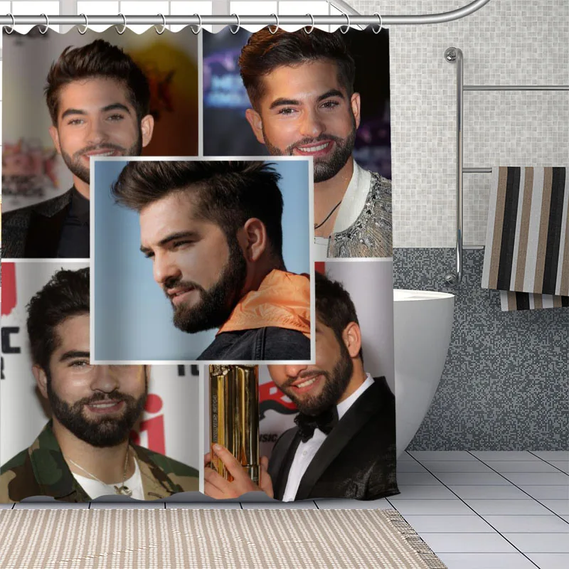 

Waterproof Shower Curtain Can Be Customized Kendji Girac Bathroom Shower Bath Supplies Polyester Shower Curtain With Hooks