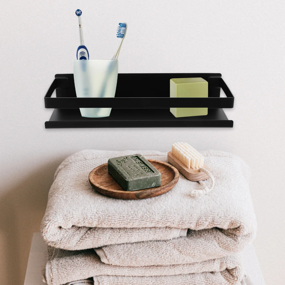 

1Pc Multifunctional Metal Wall Rack Practical Kitchen Bathroom Storage Rack