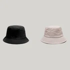 Панама в стиле хип-хоп для мужчин и женщин, однотонная пляжная шляпа для рыбалки, черная, белая, летняя