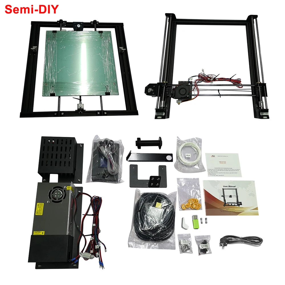 NEW Anet A8 Plus Upgraded High-precision DIY 3D Printer Self-assembly 300*300*350mm Large Print Size Aluminum Alloy Frame