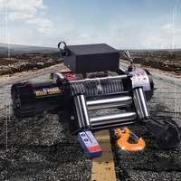 9500lbs 12v24 v electric winch motor vehicle cross country self rescue and extrication small winch crane traction vehicle winch